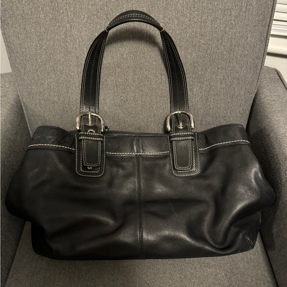Coach F13733 Soho Pleated Leather Large Business Shoulder Tote Bag - Picture 5 of 5